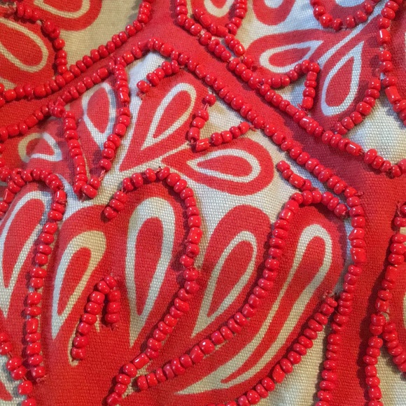 Beaded Orange skirt - Picture 3 of 4